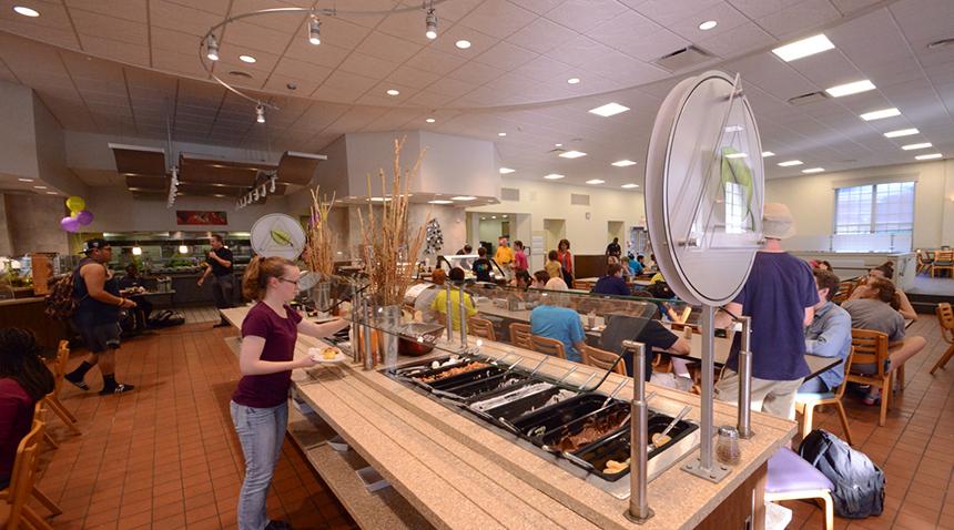 Inside Ade dining hall.